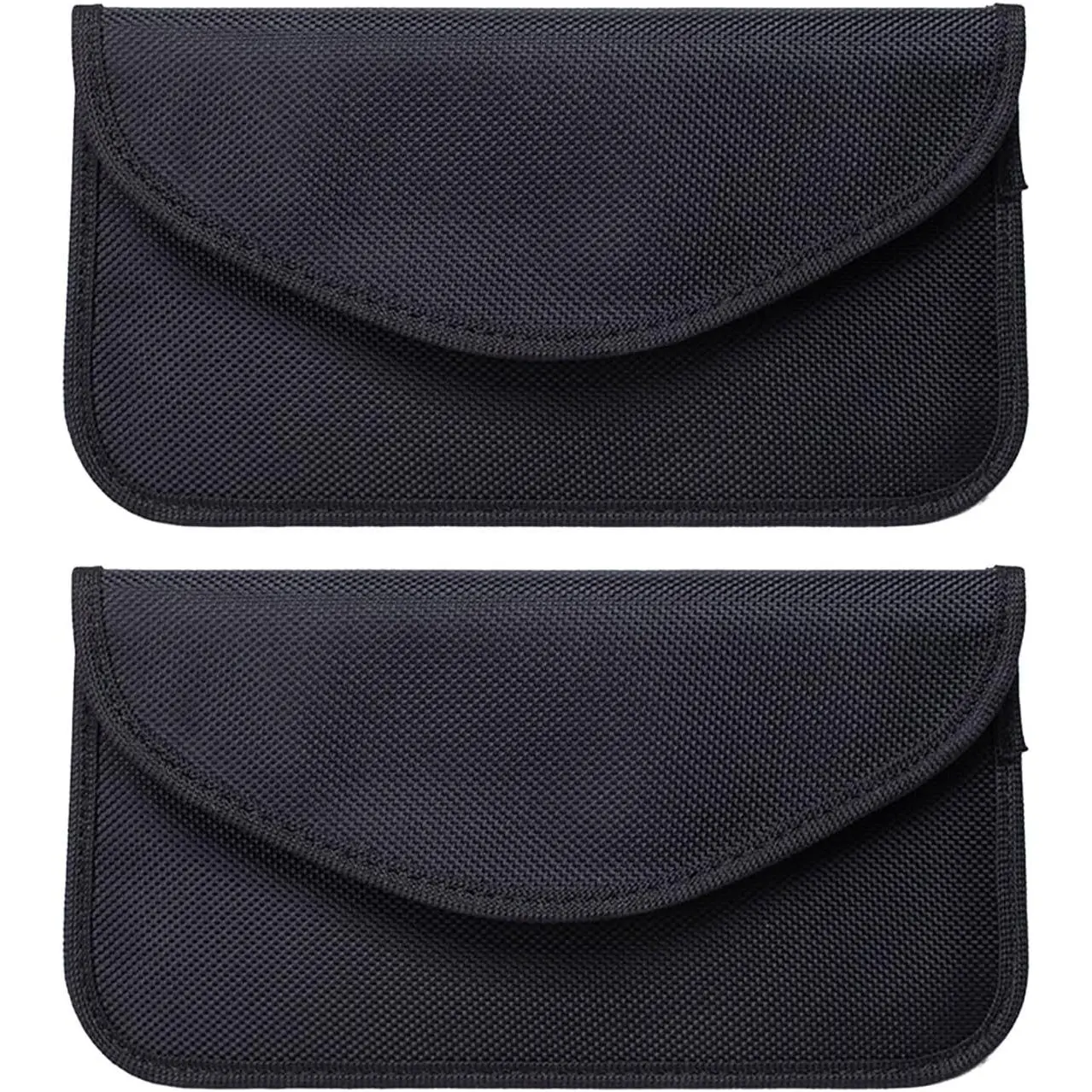 2 count Faraday Bags for Phones, Faraday Bag Pouch Shield Cage Wallet Phones, Anti- Anti   Protection Signal, Signal Blocker Pouch Case Bag Handset Function Bags (Black)