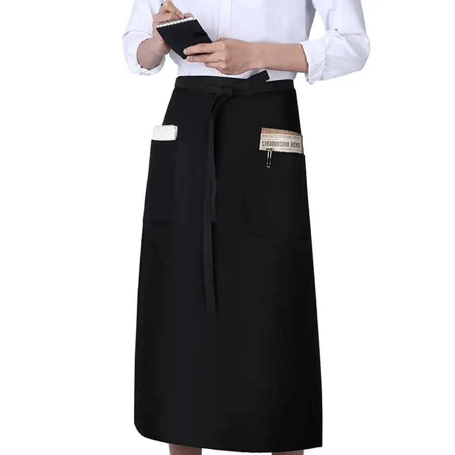 Polyester Cleaning Apron, Garden Housekeeping, Grill Barbecue, Barbershop Salon, Waiter Waist Apron, Uniform for Professionals