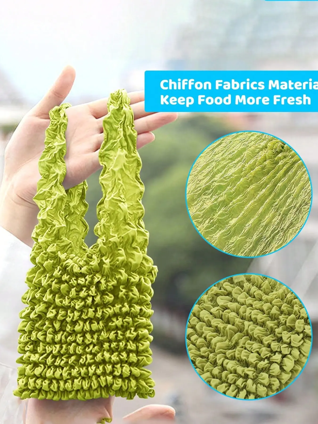 Expandable Magic Bag, Large Capacity Foldable Elastic Shopping Bag, Portable Foldable Shrink Shopping Bag, Multi-Functional Storage Bag