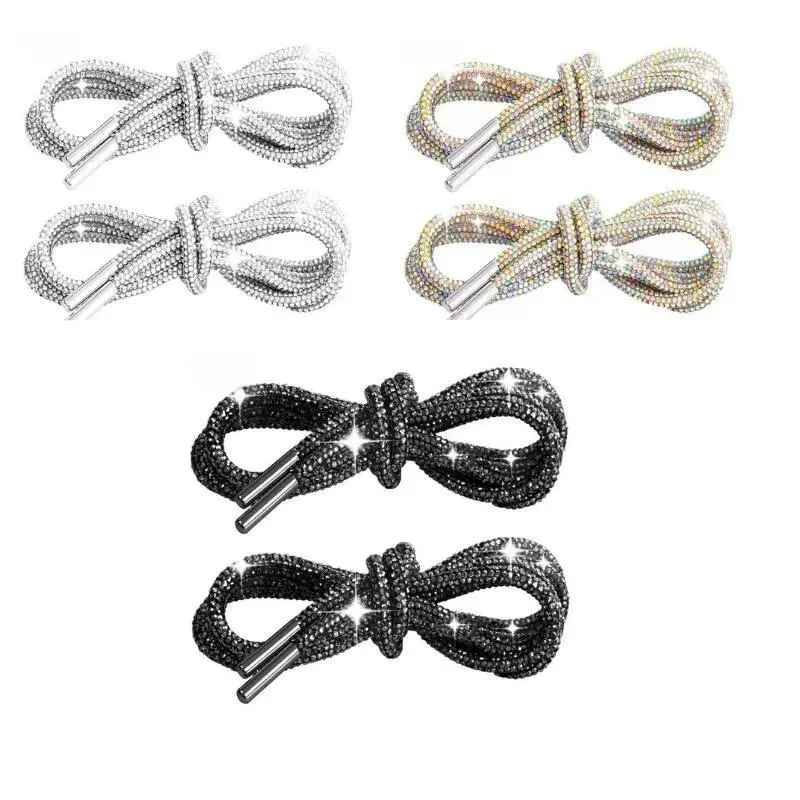 [WER21]Bling Rope Laces for Women - Rhinestone Sparkle Shoe Strings for Jeans Sweatpants DIY Style Accessories - Ideal for Sneakers & Crafting Projects - Shoelaces Footwear Bedroom