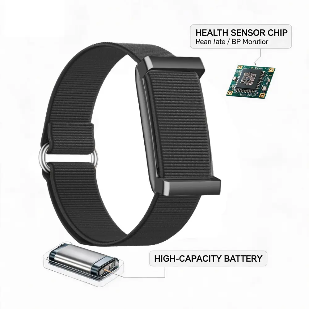 Activity Tracker for Heart Rate Monitoring, Screenless Smart Bracelet,Fitness Tracker ,with Message Reminder,Alarm Clock Reminder, Sleeping Monitor,Blood Pressure,Calling Reminder,11+Sport Modes, Compatible Android & IOS
