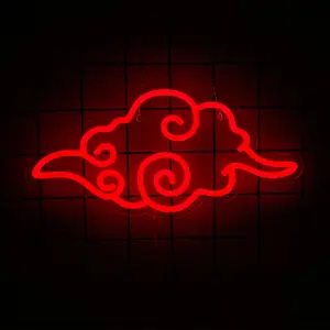 Anime Neon Sign, LED Red Cloud Neon Signs for Wall Decor,Gaming Neon Sign Wall Signs USB Night Neon Light for Bedroom Game Room Man Cave Party, Gifts for Your Son, Boyfriend
