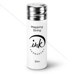 Permanent White Pre-Inked Brow Mapping String 100 Ft (30m), Professional Microblading Permanent Makeup Supplies Eyebrow Shaping Thread (White)