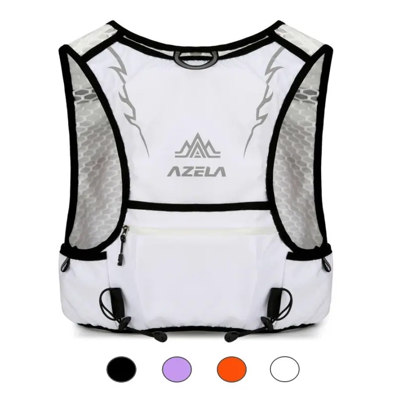AZELA Running Hydration Vest Backpack Ultralight Breathable Mesh Reflective Sports Pack Multi Pockets Adjustable Fit for Trail Running Marathon Cycling Hiking Outdoor Sports Men Women