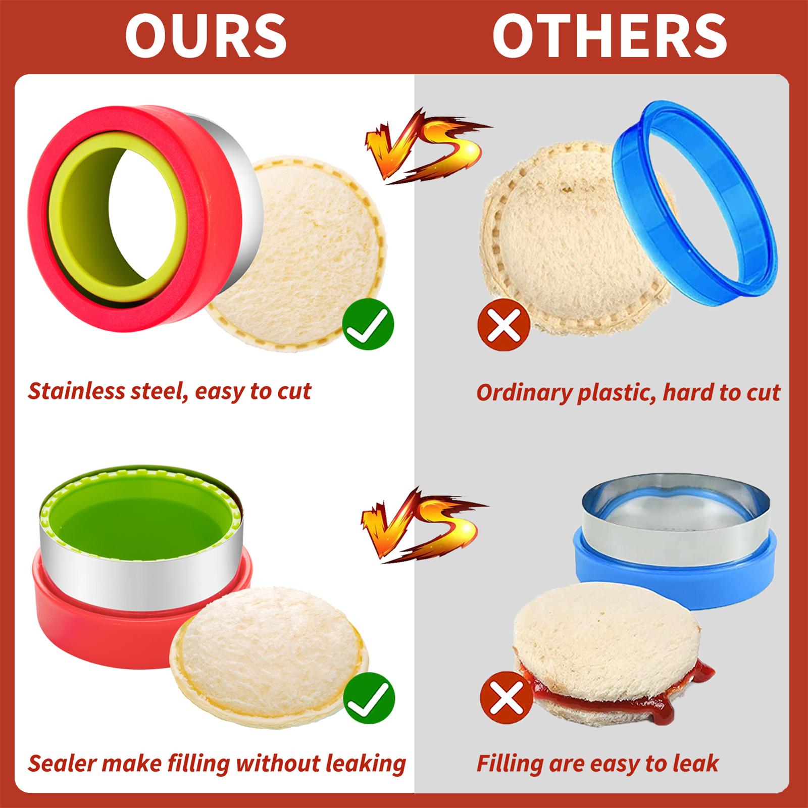 48pcs Sandwich Cutter for Kids Cookie Cutters Fruit Vegetable Cutter Shapes Food Picks for Bento Box Mouse Dinosaur Star Square Heart Shape Variety Pack