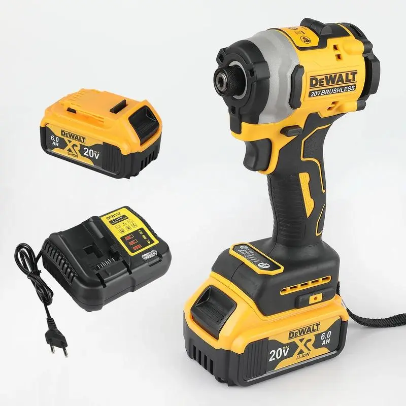 DEWALT DCF850 20V Lightweight Brushless Impact Driver - Advanced Brushless Motor Core, 3-Speed Variable Control, Adjustable Speed, 205Nm, 3250RPM, Compact Cordless Screwdriver Power Tool for Automotive Interior