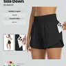 Women's Basic Solid Color High Waist Double-Layer Shorts with Pocket Design, Casual Style Comfy Breathable Fitted Skinny Shorts for Daily Wear, Ladies' Bottoms for All Seasons