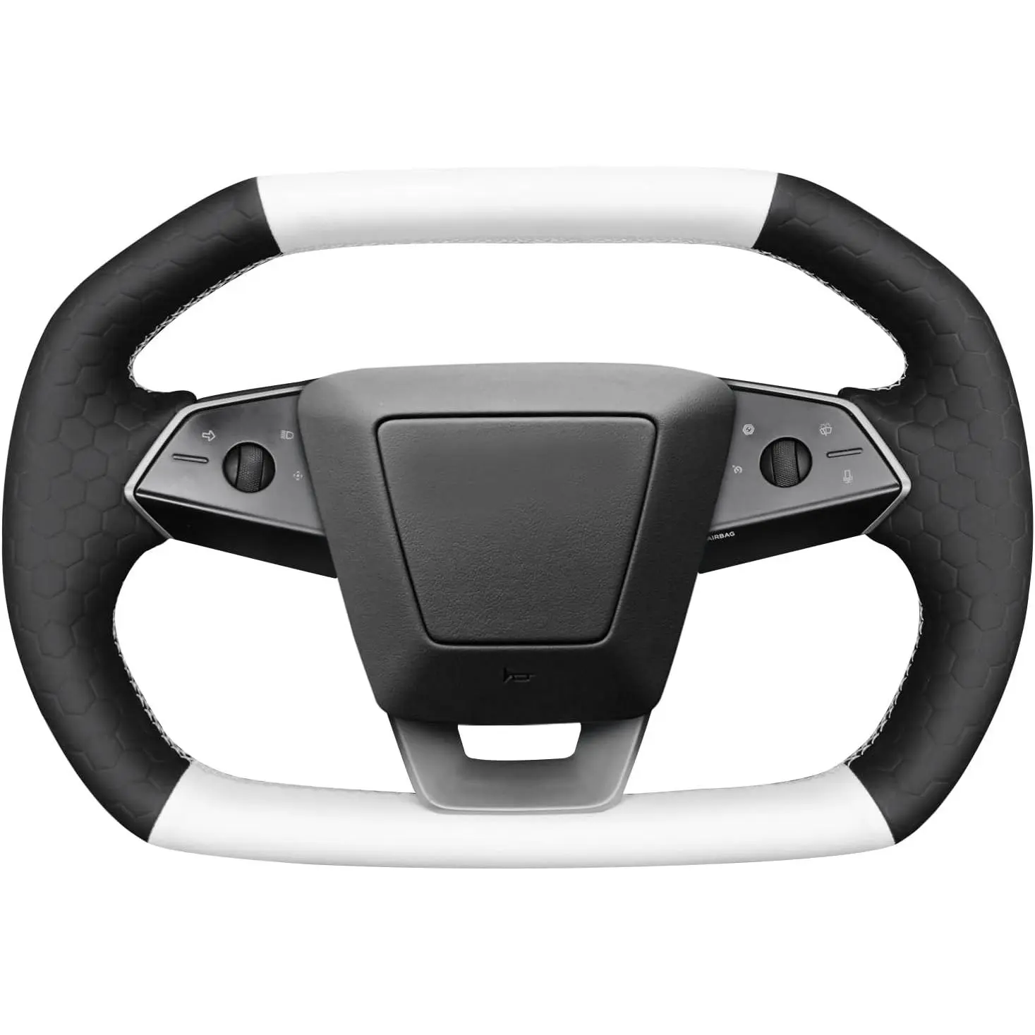 40：Black Hexagonal Leather&White Leather