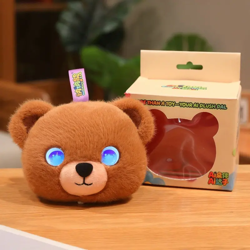 Cute Animal Smart AI Voice Talker Plush Bag Charm - Interactive Play Kids' Toy, Pig/Bear/Husky Desktop Companion, Creative Home Decor Daily Gift