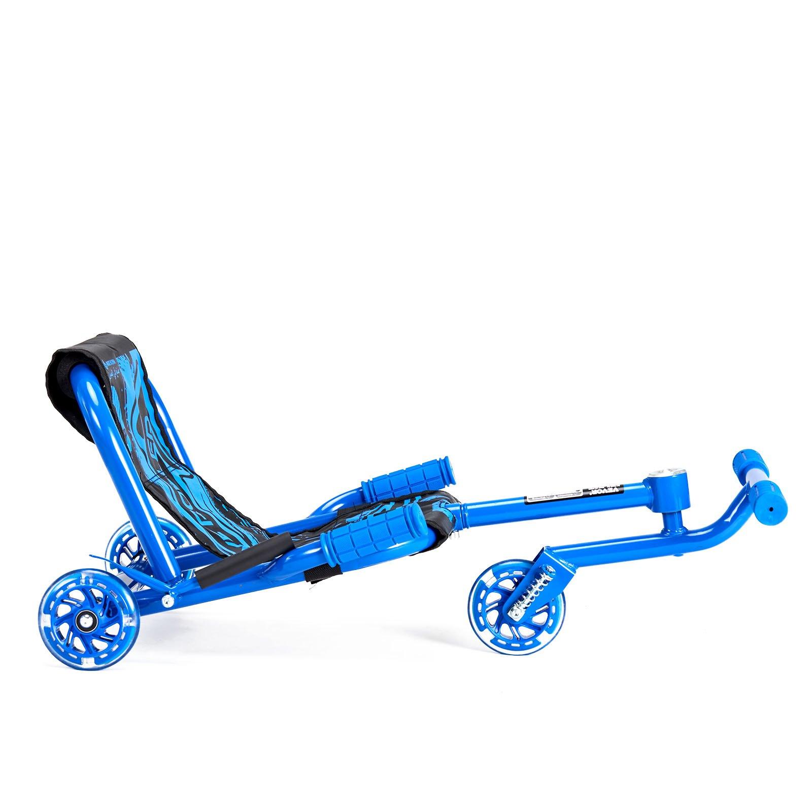 VEVOR Ride on Scooter, Load Capacity of 132 lbs, Swing Side-to-Side for Amazing Ride Powered by Zig-Zag Motion, Ride on Drifting Toy for Ages 4+, Rides on Any Hard Surface for Indoor & Outdoor, Blue