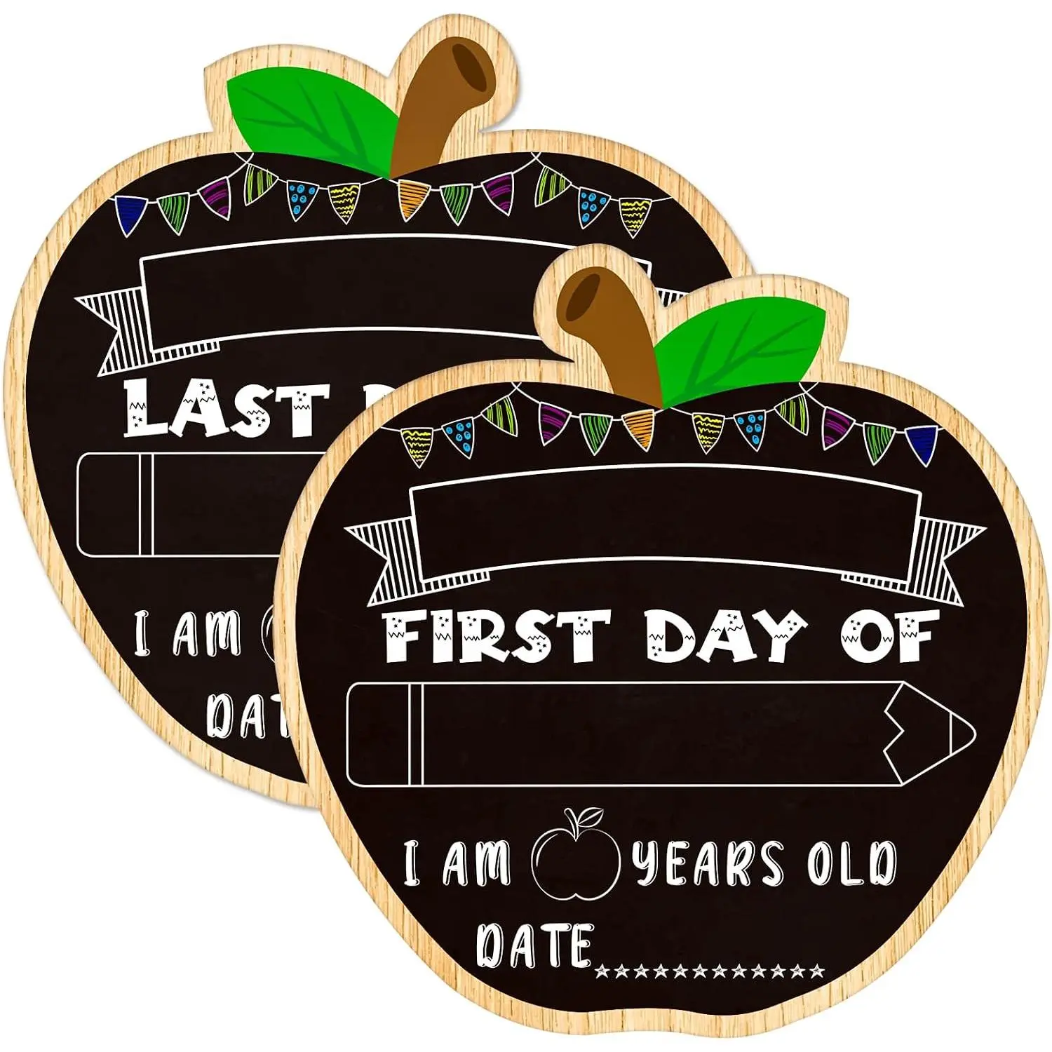 First & Last Day of School Chalkboard Sign - Double-Sided  to School Board Sign for   1st Day of    Gifts for Daughter Son Boys Girls