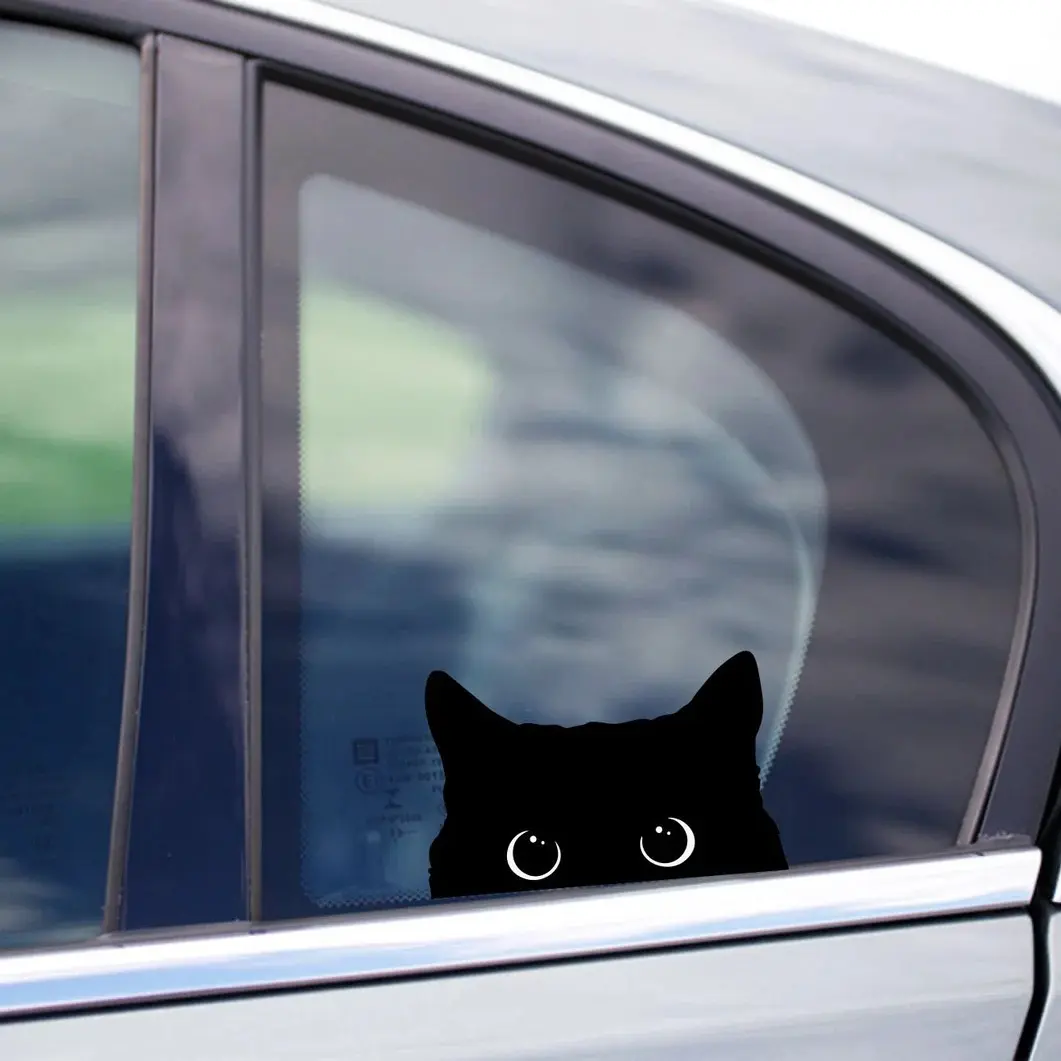 Peekaboo Cat Sticker, Car Decal, Stickers For Cars, Bumper Sticker, Window Sticker, Laptop, Phone Sticker, Two Colors Available, Fun and Unique Design