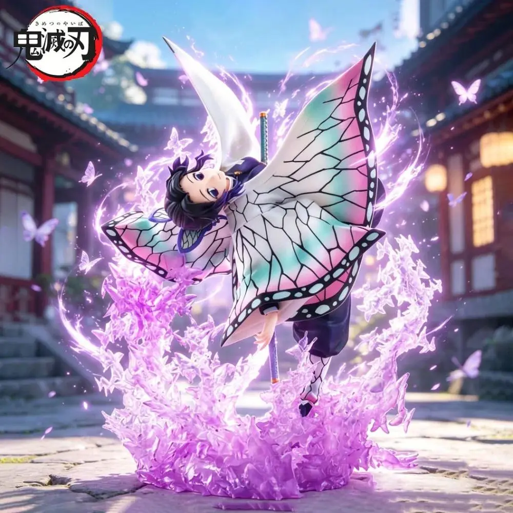 20cm Anime Demon Slayer Figure Kochou Shinobu Action Figures Pvc Statue Desktop Ornamen Collection Model Toys Gifts
