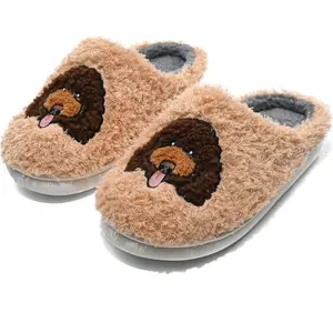 Flexwin Slippers for Women, Plush Animal Slippers, Furry Cozy Warm House Shoes Indoor Outdoor
