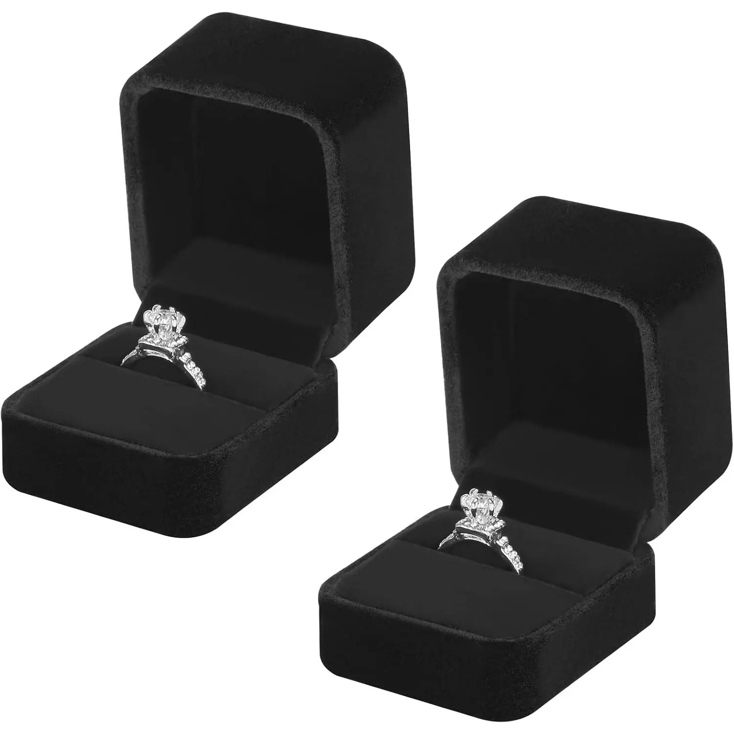 2 count Small  Wedding Ring  Box for Proposal |  Mini Ring Holder Storage Boxes, for Engagement Anniversary