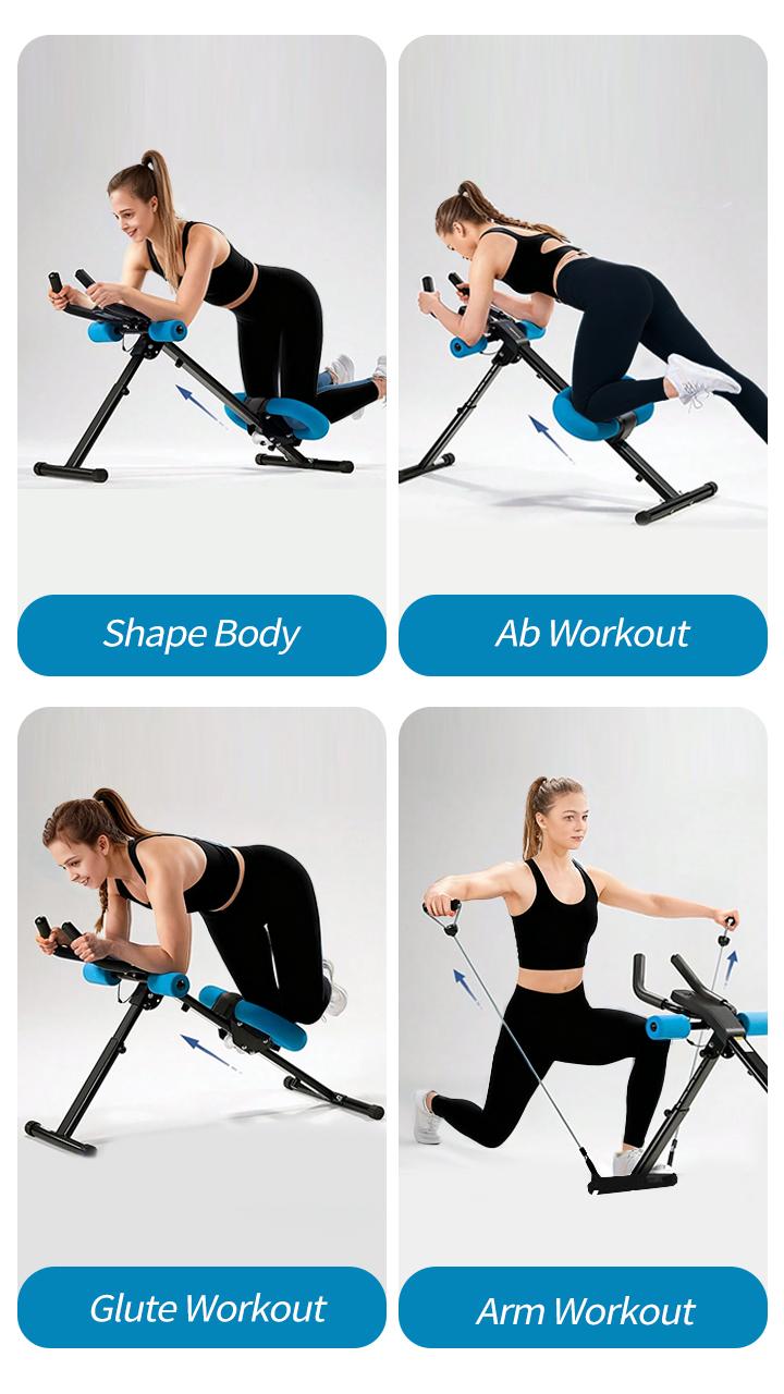 Multi-Position Home Workout Trainer - Adjustable Structure with Comfortable Padded Design for All-Round Body Training in Home Spaces