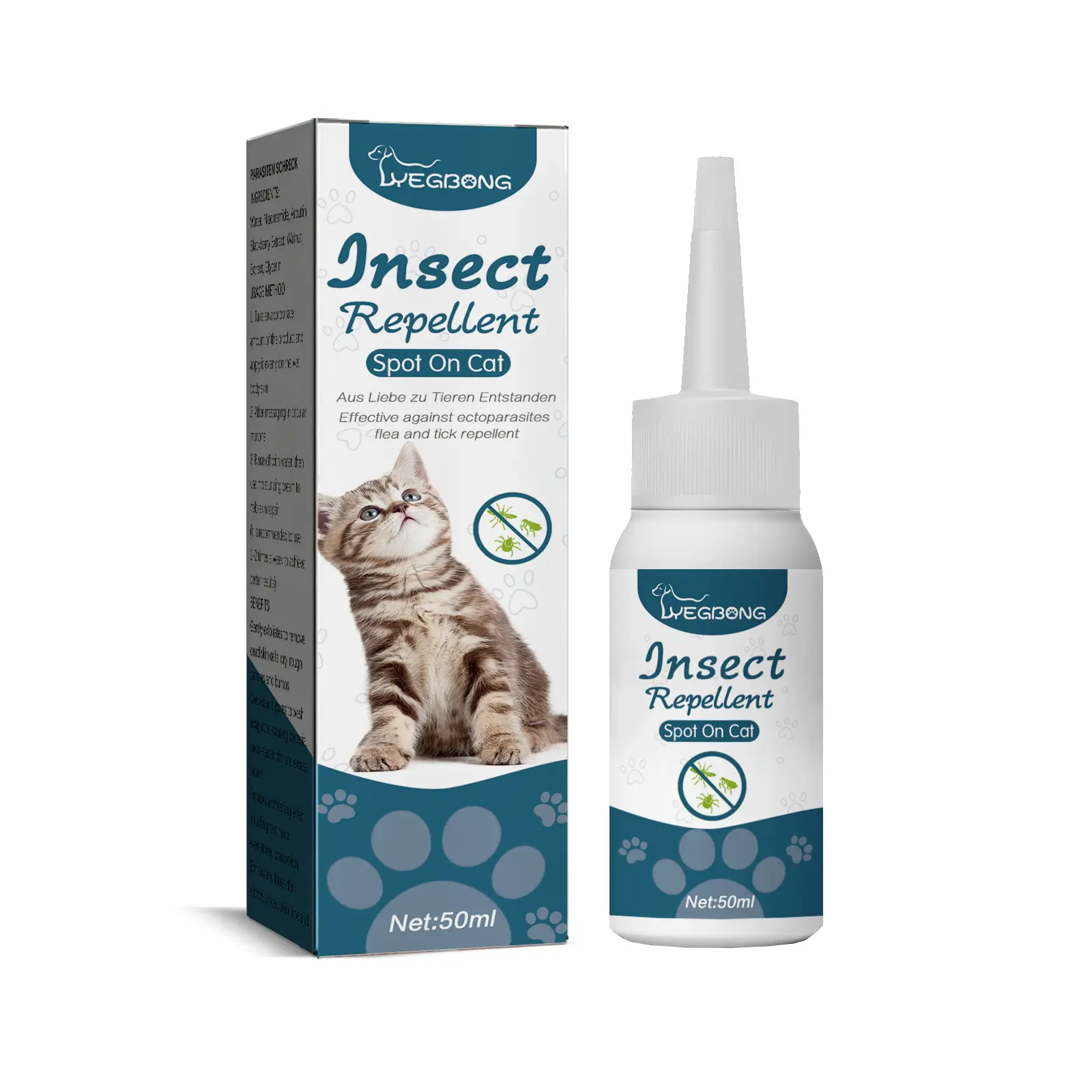 Pet External Deworming Drops - Geranium Flower Oil & Lavender Insect Liquid for Cats and Dogs, Anti-Flea Tick Skin Cleaning Solution