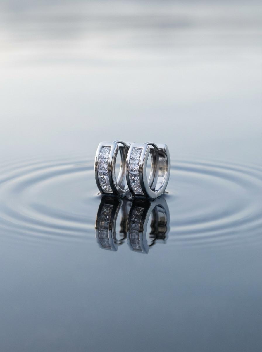 High-quality Brilliant Zircon Earrings Finely Crafted Clear Sparkling Enhances Face Shape Elegant Design Perfect for Parties and Gatherings Thoughtful Gift