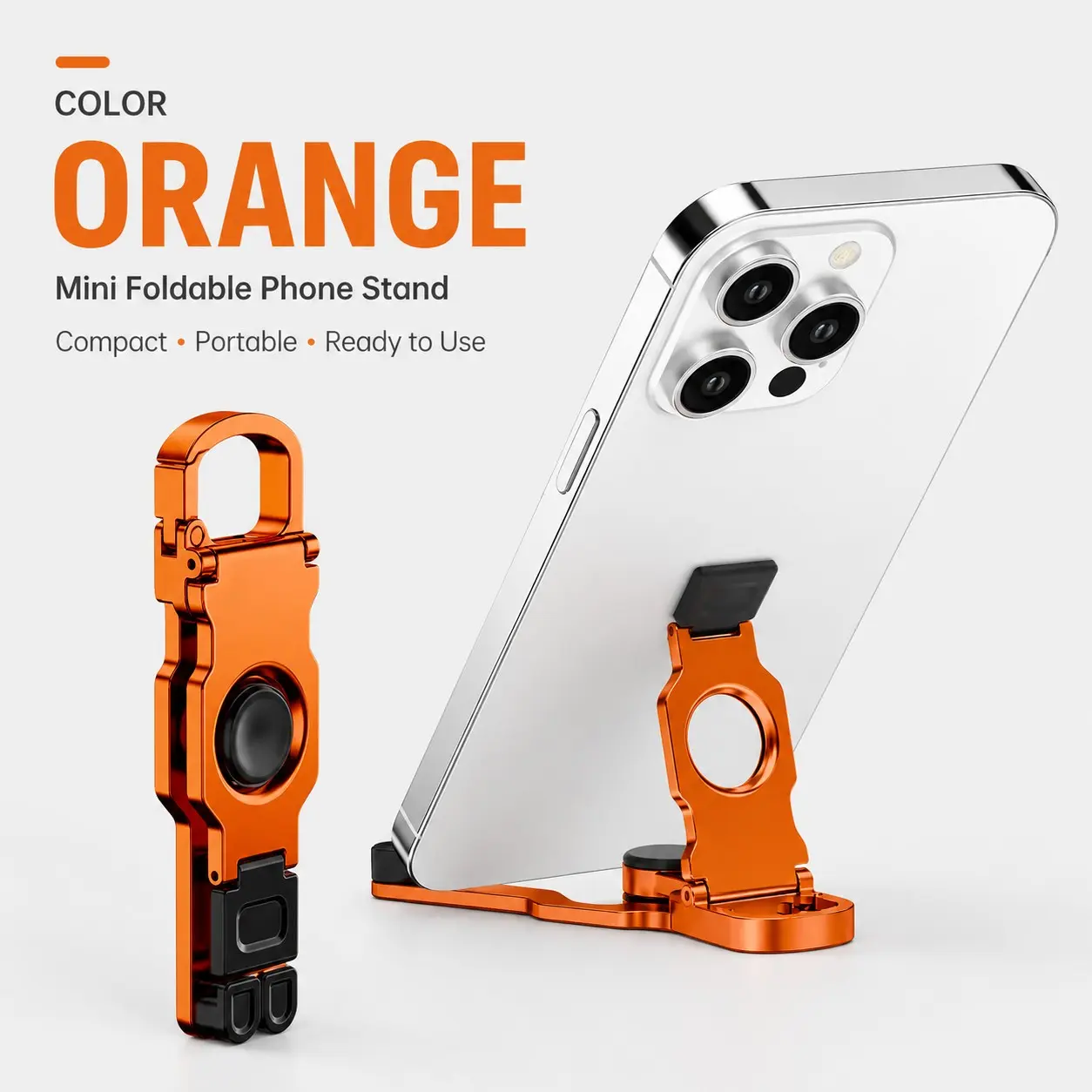 Finger Spinner Stand, Aluminum Keychain Holder, Desktop Phone Tablet Stand, 360 Degree Rotatable Portable Stress Relief, Easy to Carry and Use