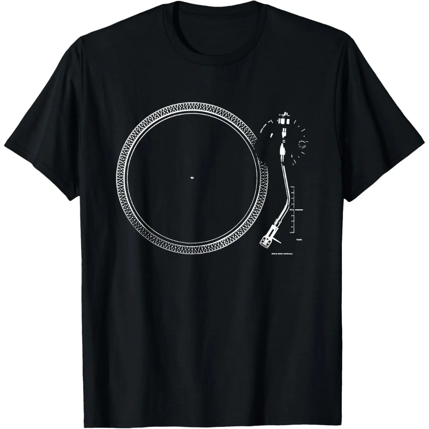 Women's Vintage Audio Turntable Vinyl Record Print Short-Sleeve Simple Soft Top, Vintage Shirt, Shortsleeve