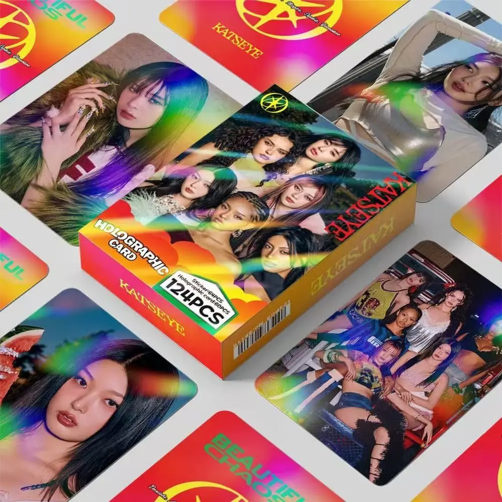 K-Pop Fan Gift Card, Laser Engraved Holographic Glitter Collectible Card, Concert Support Card, Wallet Decoration, Lomo Card