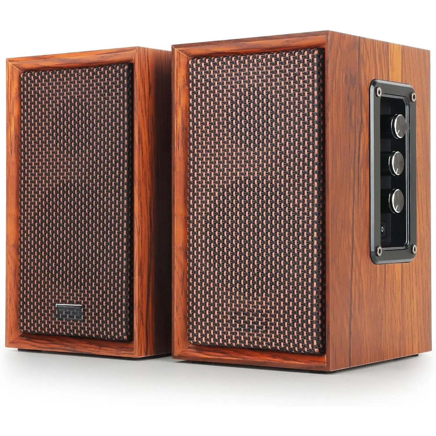 【2026 Upgraded】  Bookshelf Speakers – 40W Hi-Fi (DSP)  Speakers with  Bass, /USB//AUX Inputs – 2.0 Wooden PC/TV Speakers for Laptop, Turntable