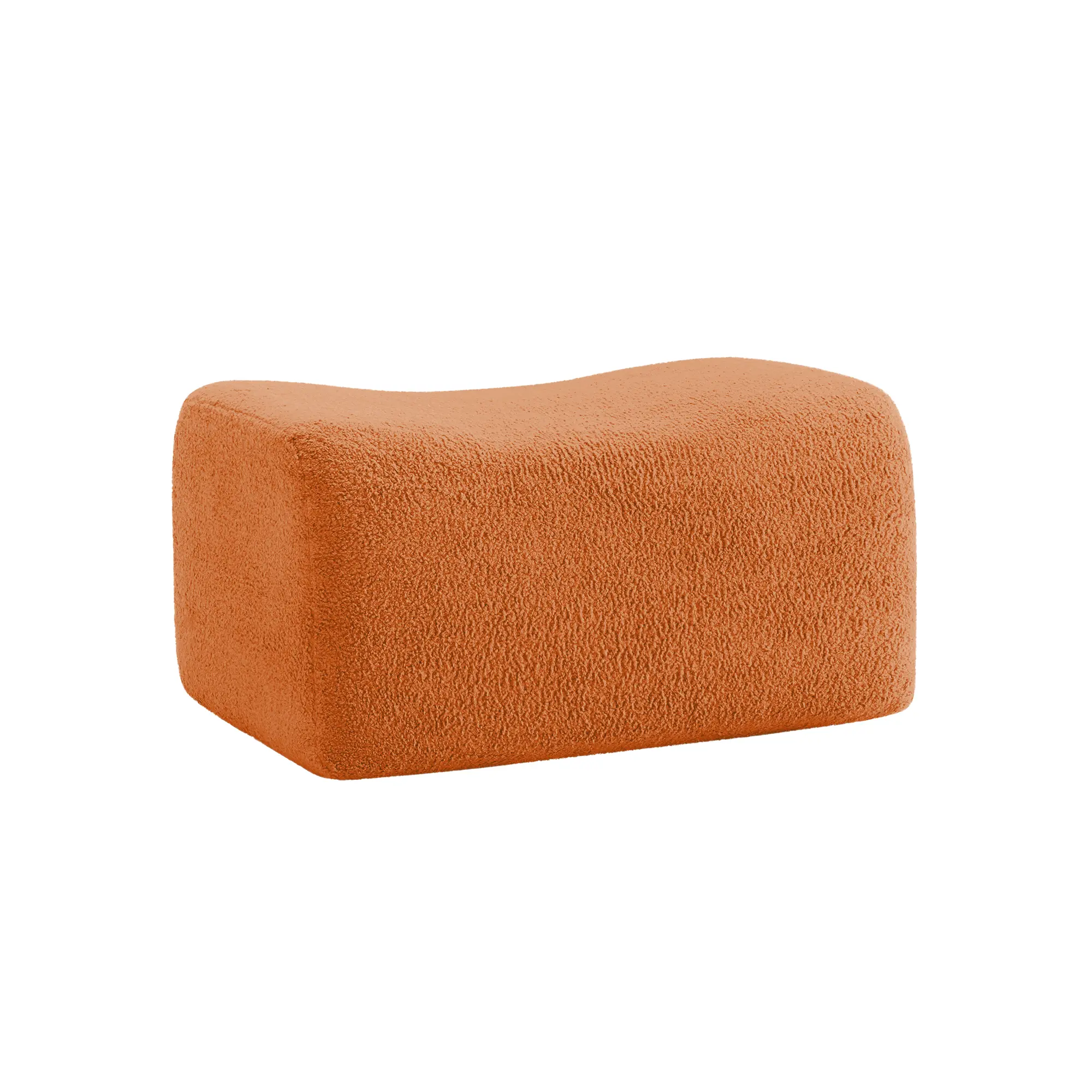 ARCH Ottoman Teddy Fabric Orange Plush Footrest Stool for Living Room Bedroom Nursery Comfy Accent Seat with Soft Teddy Fabric Cozy Foot Stool Pouf Ottoman for Relaxation Reading Room Home Decor, Home Furniture and Household Product Search Terms