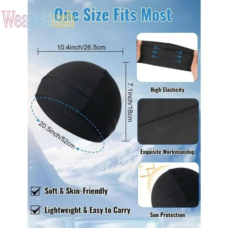 Unisex Plain Color Multifunctional Skull Caps, 2026 Summer Sportive Beanie Fitted Hat for Men & Women, Stretchy Helmet Liner Hat, Biking Accessory for Back To School, Birthday Outfit