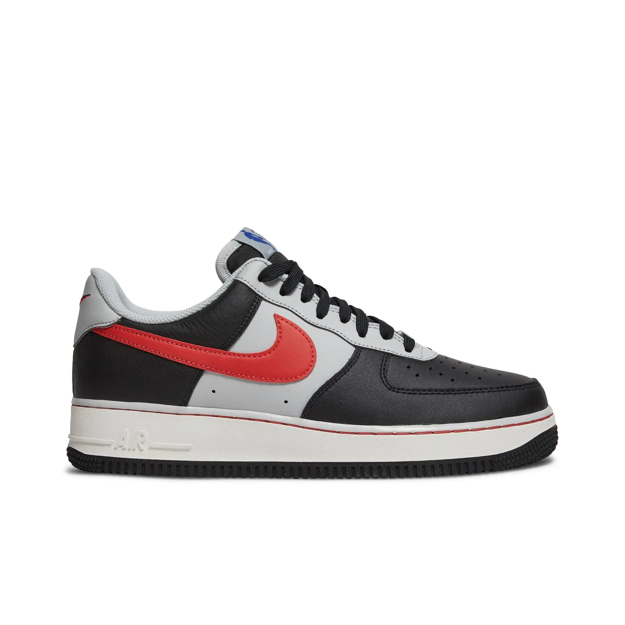 NBA x Nike Air Force 1 '07 LV8 '75th Anniversary - Trail Blazers' (Unisex) Black/Grey Fog/Sail/Chile Red sneakers DC8874 001