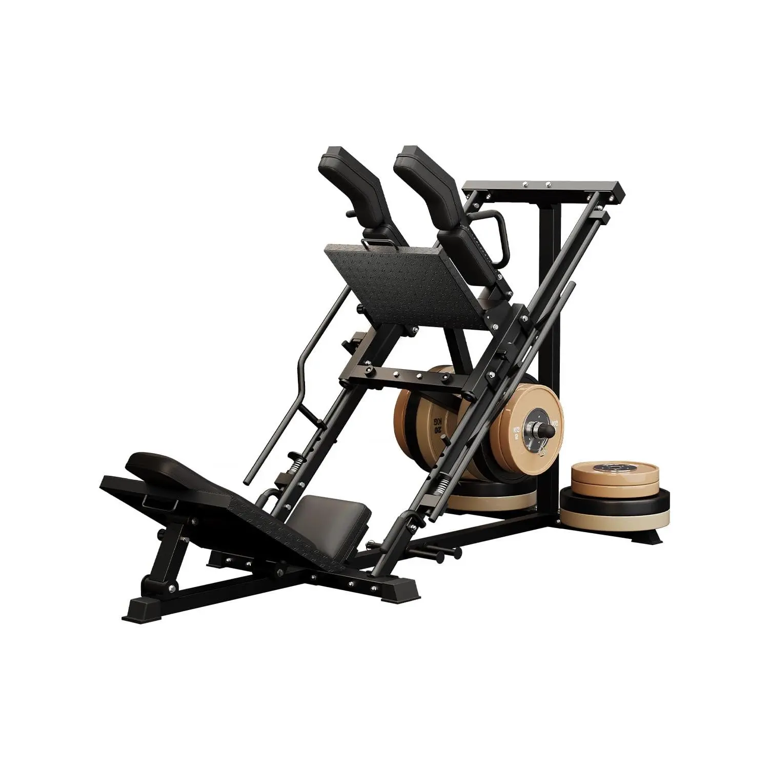 Garvee 2-in-1 Leg Press & Hack Squat Machine for Home Gym, 1200LB Capacity with 4-Position Safety Stops & Quick-Change Footplate, Professional Strength Training Equipment