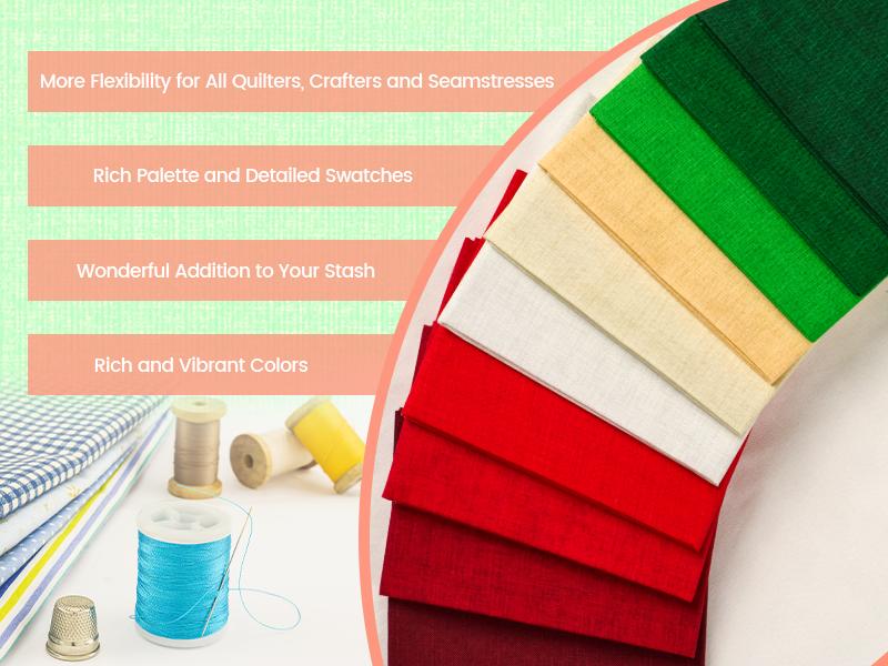 - 11 Options Solids with Tweed Tonals - Color Cotton Quilting Bundles 10pcs Fat Quarters 18"x21" - Medium Weight 5.2oz-for Quilting, Sewing and Crafts-Wildberry(Pinks+Purples)