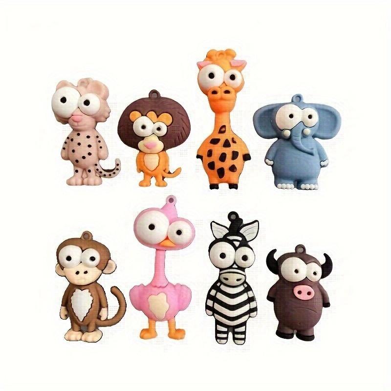 Cute Cartoon Animal Design Higher End Fridge Magnets, 8 Counts/set Creative Magnetic Fridge Sticker, Magnetic Decoration Refrigerator Decorating Magnet for Home Kitchen Office #GLOBAL PICKS