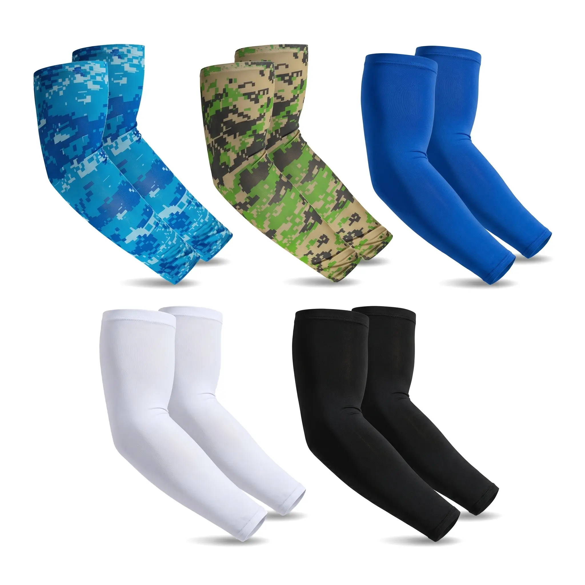Ice Silk Cooling Arm Sleeves with UV Sun Protection - Unisex Breathable Sleeves for Biking, Fishing, and Beach Use - Customizable in Solid & Pattern Designs, Photography, Outdoor Sport, All Season, Cooling Protective Sleeves, Upper Arm Sleeve