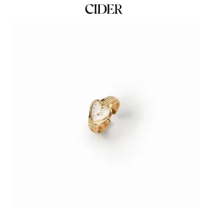 Cider HEART & CLOCK PENDANT OPEN RING