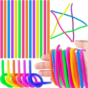 100 Pcs Stretchy Fidget Toys,Multi-Item Party Favor Toy Colorful Sensory Noodle Stringsfidget toys