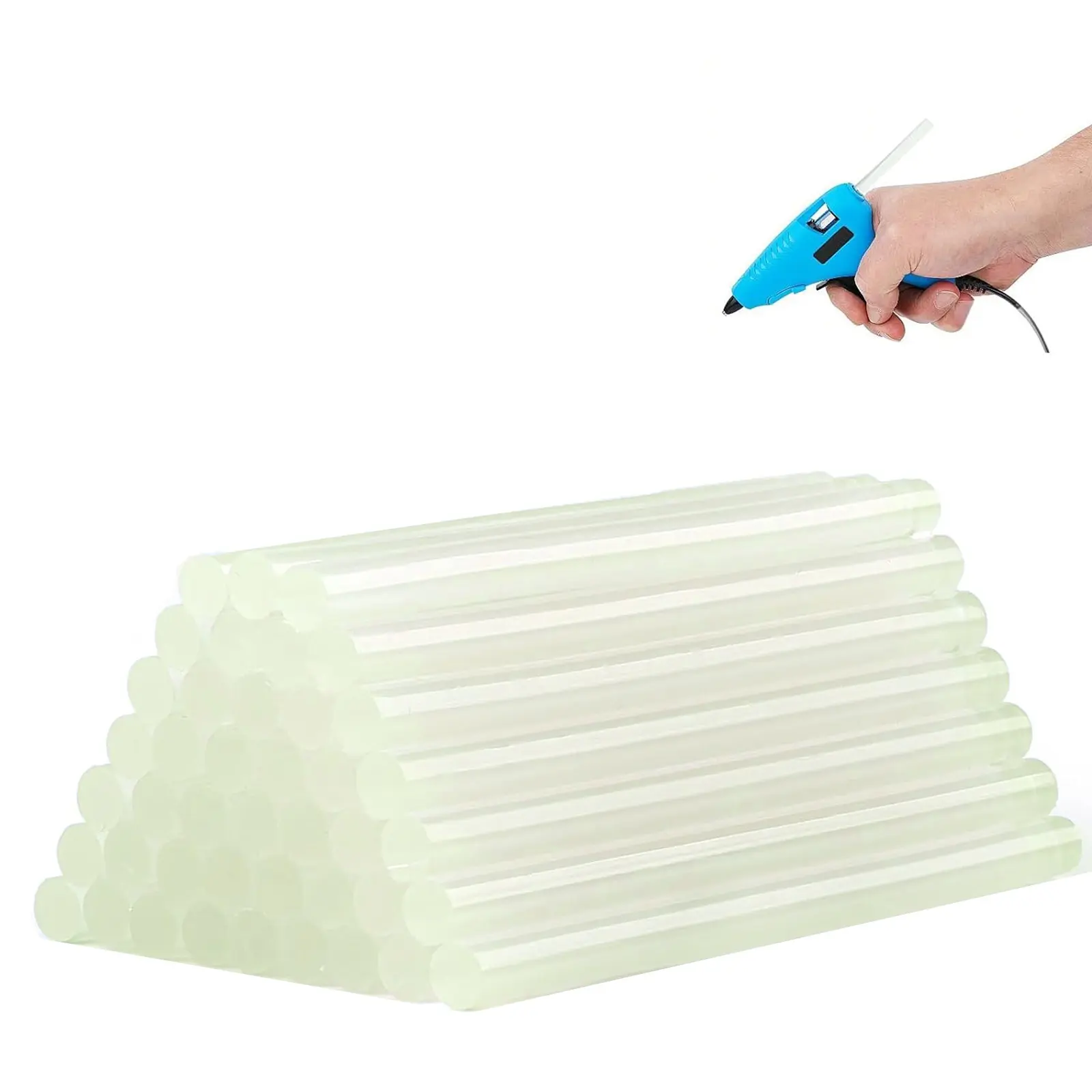 10-50 Pack 7mm X 100mm Hot Melt Glue Sticks, Bulk Glue Sticks, Eva Transparent Material, Thermoplastic Adhesive, Ideal for Hot Glue Gun, DIY Crafts, Handmade Adhesive Projects