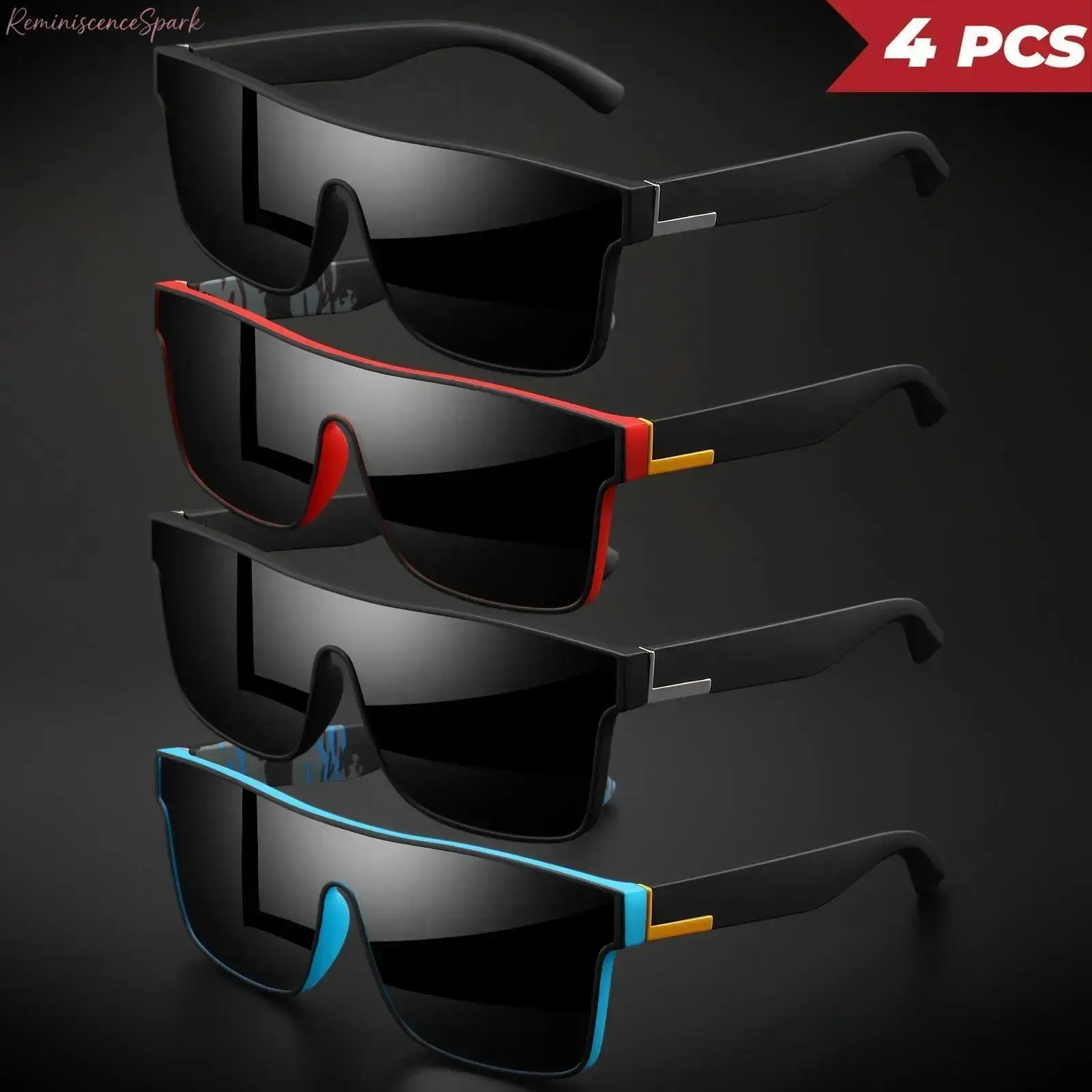 Women Y2K Oversized Shield Sunglasses, Trendy Streetwear One-Piece Wraparound Shades, Futuristic Full Coverage Fashion Eyewear with UV400 Protection, Anti-Glare Windproof Comfort Lenses for Daily Casual, Beach, Cycling, Outdoor Sports & Festival Wear