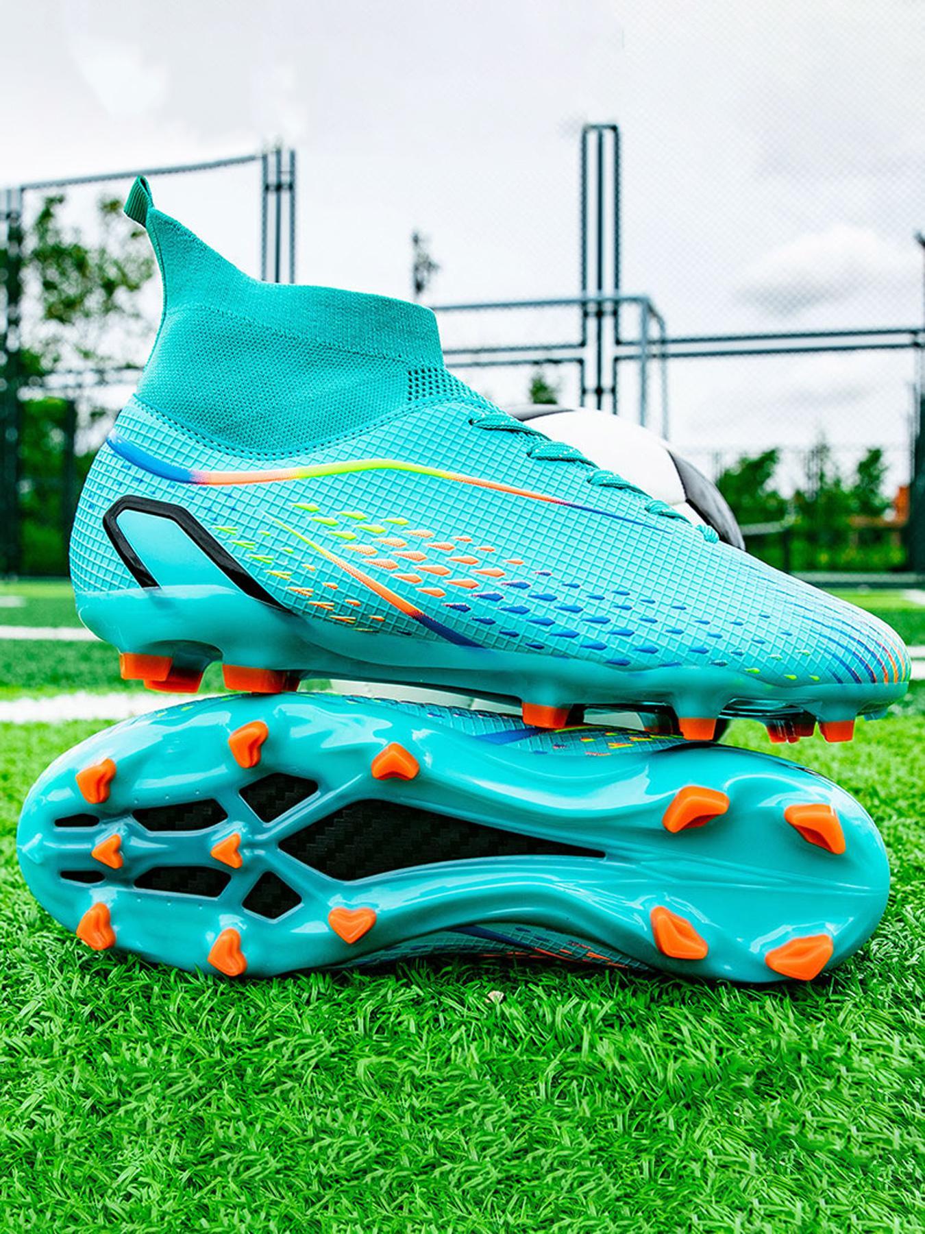 Men's Slip on  High Top Football Shoes, Soccer Cleats, Football Boots, Lightweight Non-slip Football Shoes, Breathable Comfortable Sports Shoes for Adults