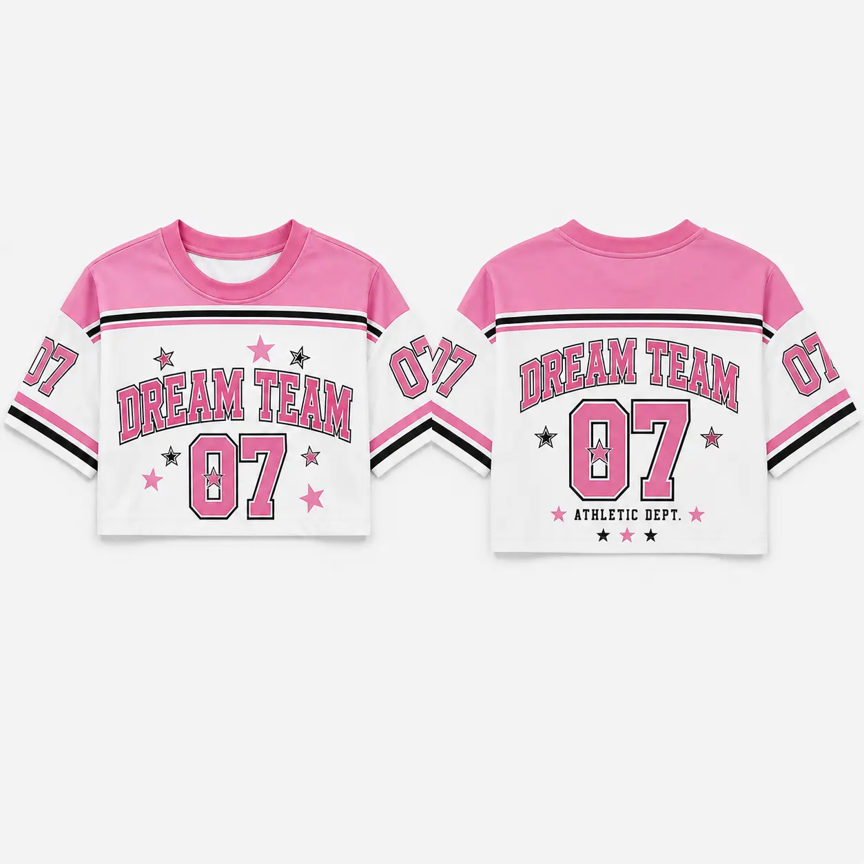 Women’s Polyester Fiber Oversized Cropped Varsity Jersey T-Shirt - Casual Fashion Sporty Short-Sleeve Athletic Streetwear, City Graphics Sunset Print & Number Design for Women/Teens Game Day, Concerts/Festivals
