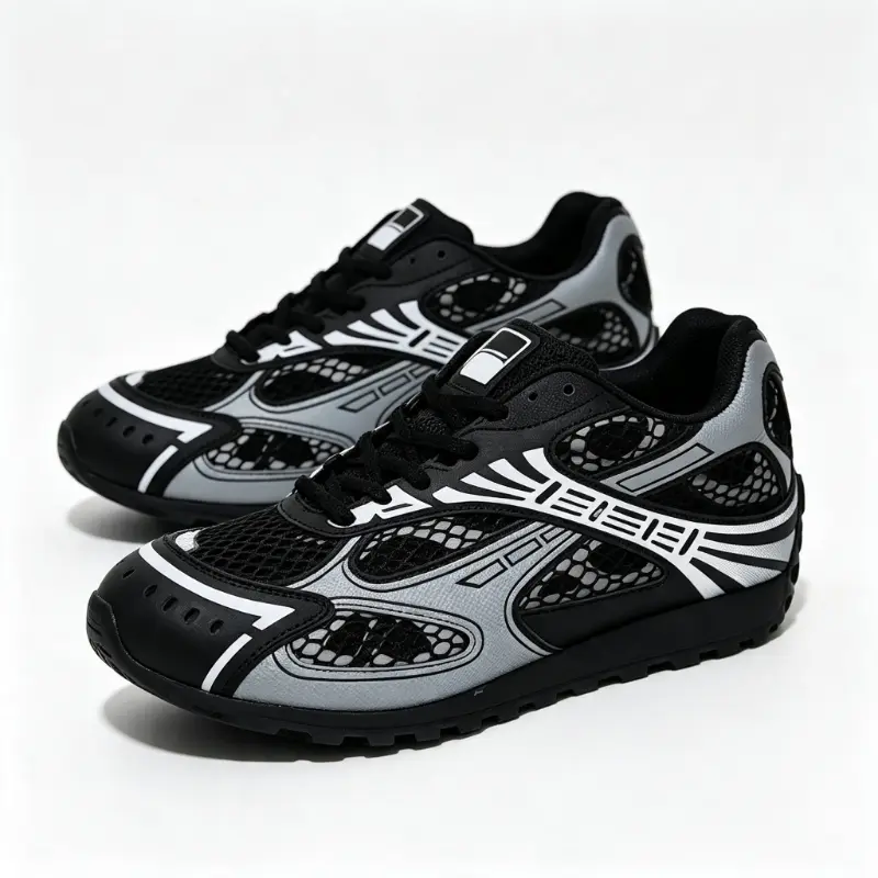 Men Retro Mesh Running Sneakers, Breathable Low Top Lace Up Fitness Footwear, Fashion Striped Casual Walking Trainers, Thick-soled Height-increasing Non Slip Outdoor Daily Athletic Shoes