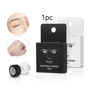 1pc, White/Black Microblading Mapping String Permanent Makeup Pre-Inked Eyebrow Marker Thread Brow Positioning Tool PMU Supply