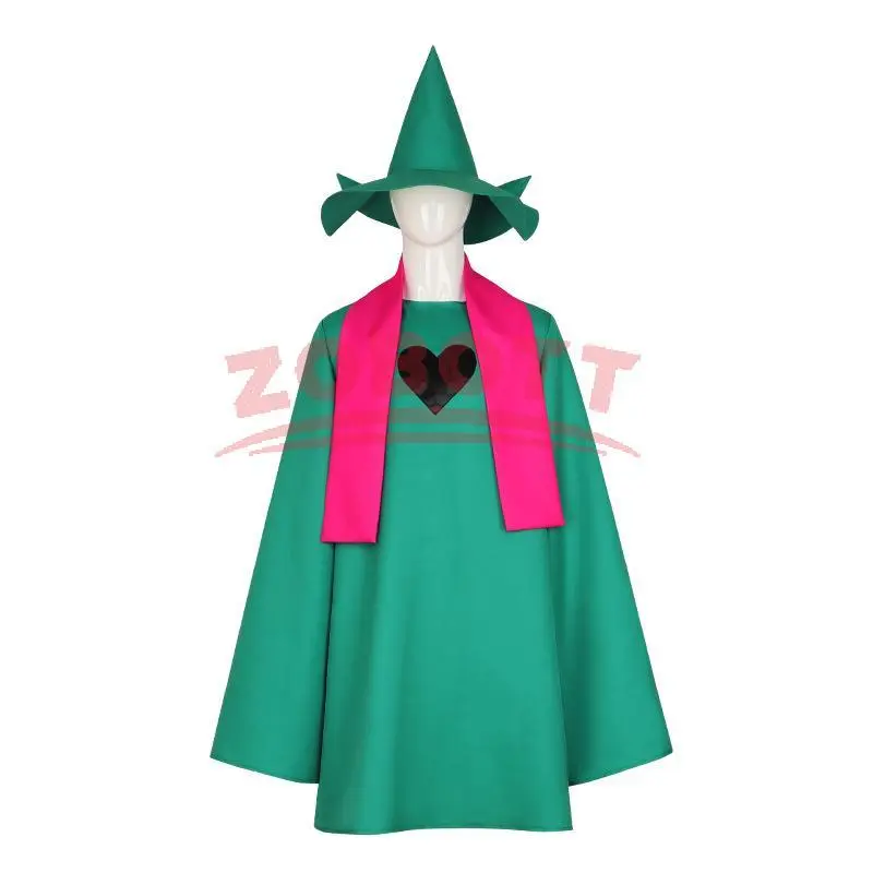 Undertale Ralsei Cosplay Hoodie Cloak Top Deltarune Cosplay Cape Outfit With Hat Scarf      Halloween Costume