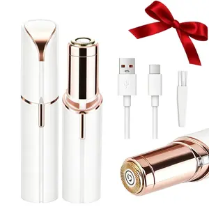 1 PC facial hair trimmer for Women, Rechargeable Face Razor, Lip & Peach Fuzz Remover, Precision Eyebrow Shaper, Portable Painless Hair Removal Tool