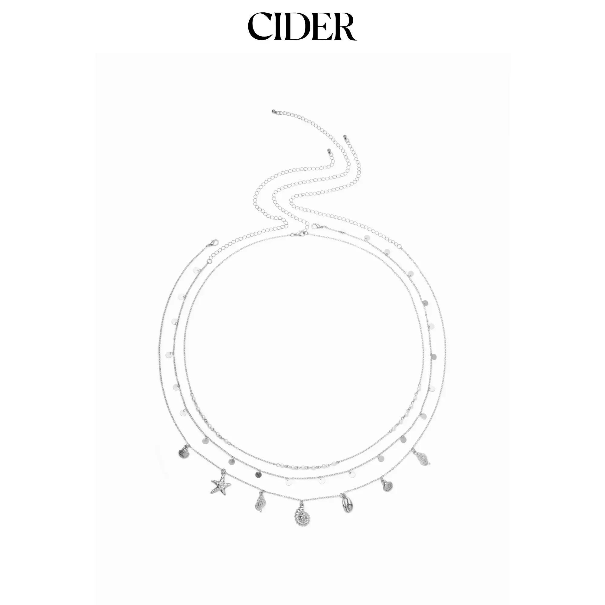 Cider 3 PCS SHELL & STARFISH LAYERED WAIST CHAIN