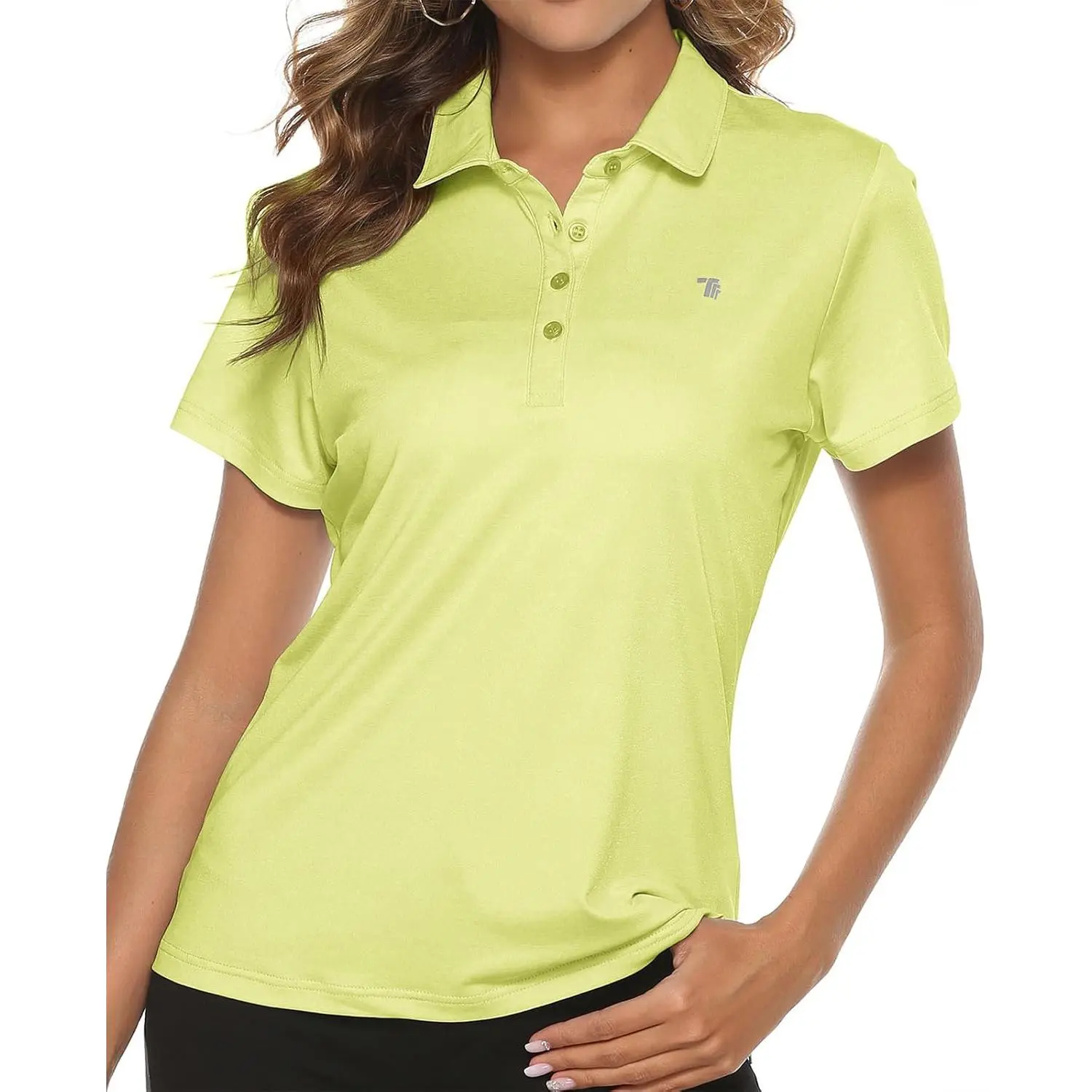 Women's Golf Polo Shirts - Short Sleeve, Collared, 4-Button, Lightweight, Quick Dry Moisture Wicking Shirts