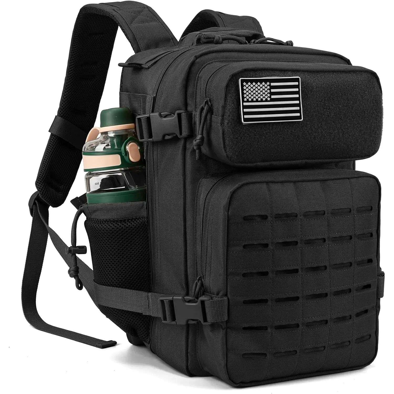 25L/45L Military Tactical Backpack For Men Molle Daypack 3 Day Bug Out Bag Hiking Rucksack With Bottle Holder