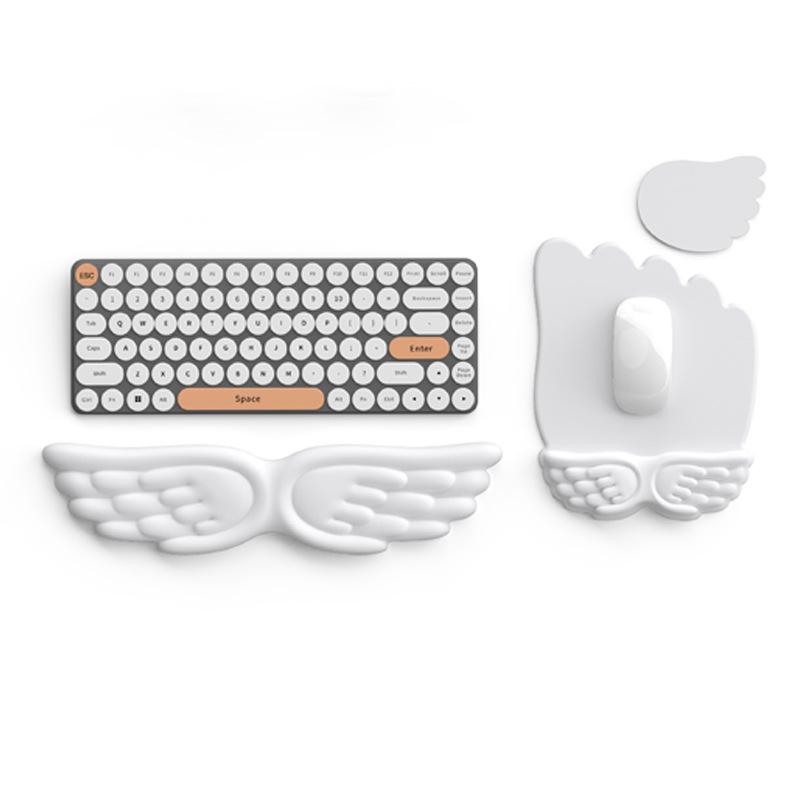 Angel Wing Memory Foam Ultra-Thin Wrist Rest, Keyboard and Mouse Wrist Pad, Laptop Wrist Support Hand Rest wrist rest