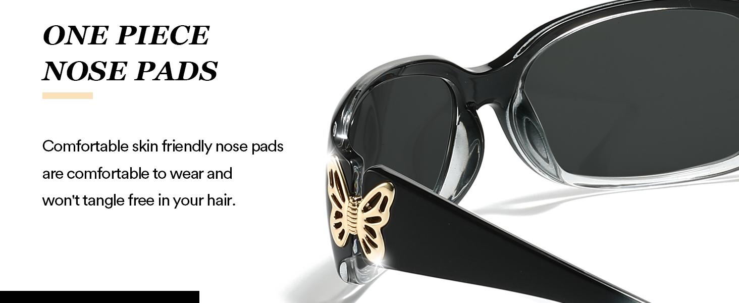 Polarized Sunglasses for Women, Fashion Butterfly Decoration Driving Fishing-99.99% UV Protection