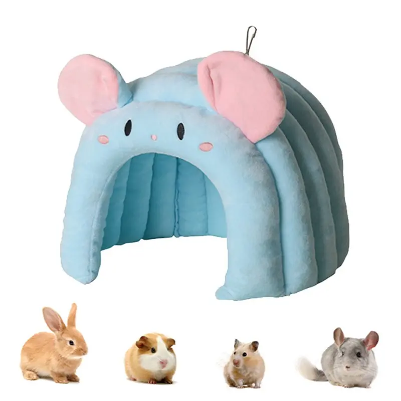 Hamster Bed Rat Bed Cute Television Shape Guinea Pig Bed Small Animal Bed, Warm Hamster Beds Guinea Pig Hideout Rat Hideout, Guinea Pig House, Small Pet Beds for Guinea Pigs, Hamsters, Flower-branch mouse, Chinchillas and Other Small Pets