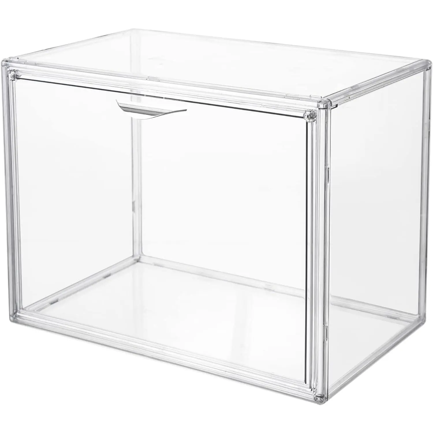 Clear Acrylic Display Case,Display Storage Box Countertop with Magnetic Door,Stackable Dustproof Protection Showcase for Action Figures,Collectibles